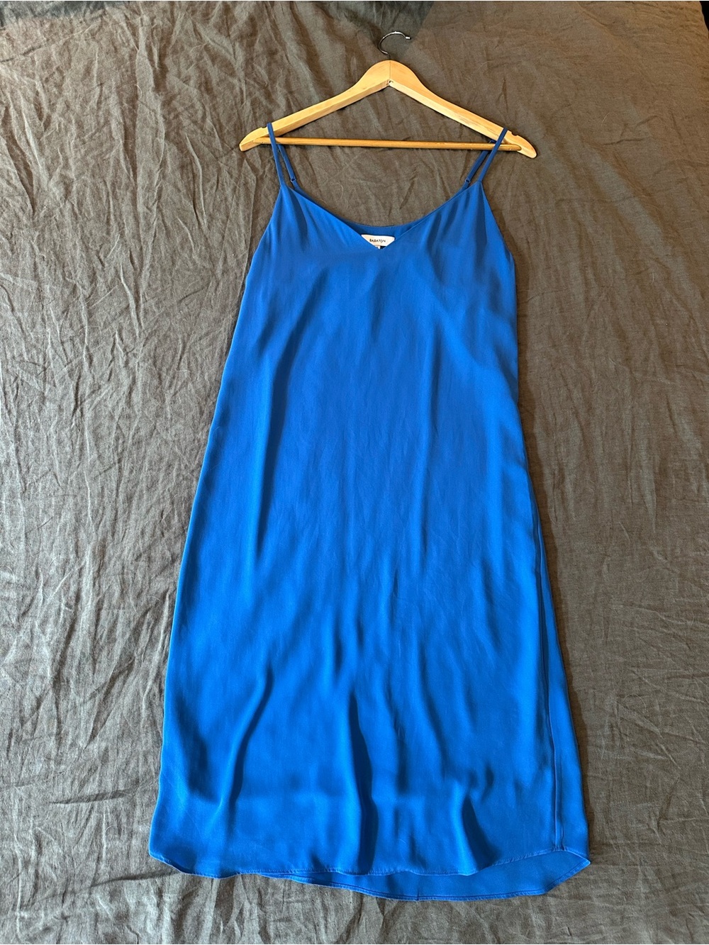 Babaton Blue Slip Dress with adjustable straps - Picture 6 of 10